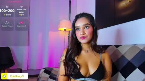 Coraline connected from 10 pm to 6 am Colombia time online show from March 16, 3:31 am