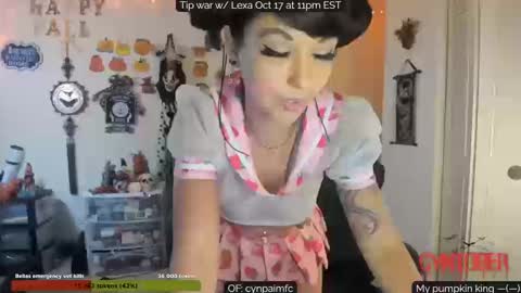 Snapshot of cynpai chatting on October 10, 8:36 pm Cynpai online show from October 10, 8:36 pm