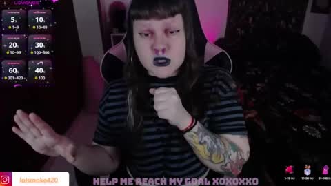 Snapshot of destroyall420 chatting on October 10, 5:34 am Lola Bdsm and fries online show from October 10, 5:34 am