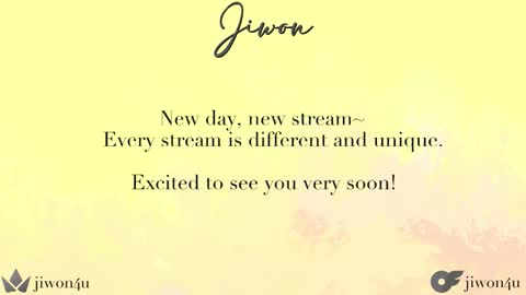 Jiwon online show from March 26, 9:49 pm