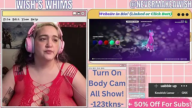 nevermakeawish online show from July 19, 12:07 pm
