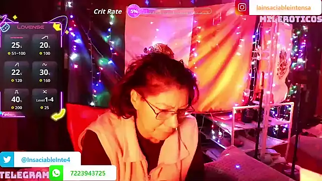 LaInsaciableIntensa online show from November 7, 1:55 am