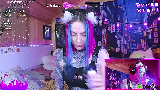 Snapshot of NekoCyber chatting on October 12, 4:59 am NekoCyber online show from October 12, 4:59 am